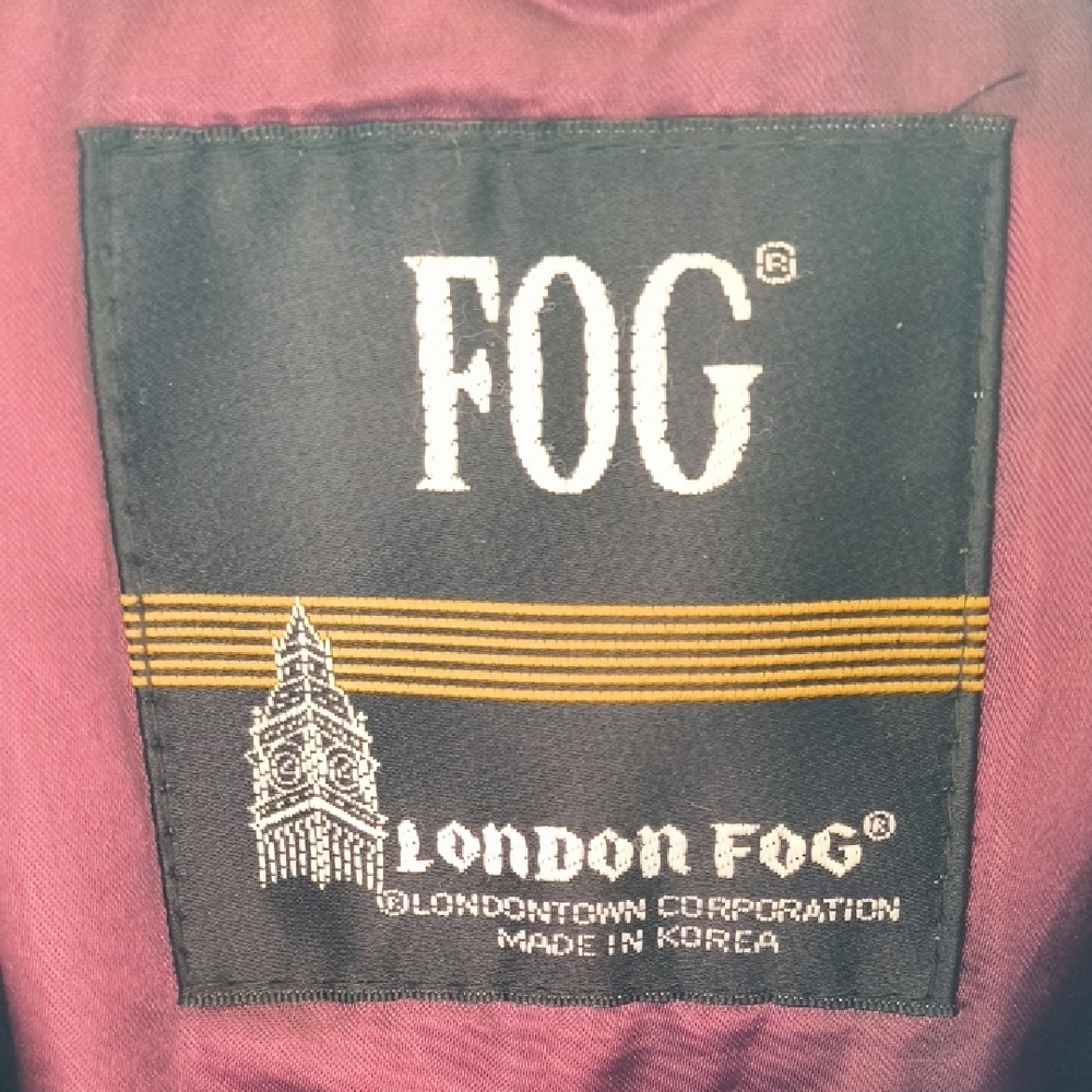 Vintage 90z FOG London Fog bomber with zip out liner, thick leather - Picture 2 of 6